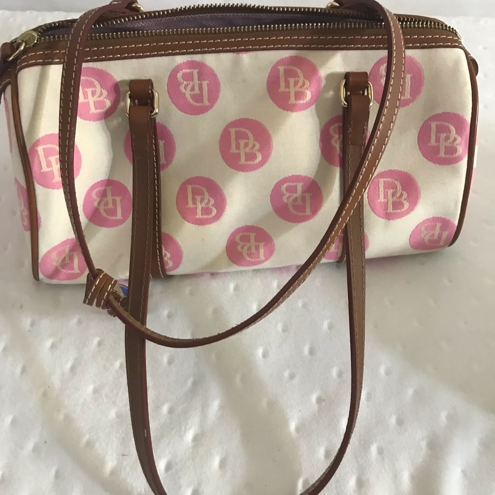 Rooney & Bourke Shoulder Bag Pink and White - Picture 1 of 5
